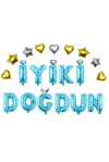 KALPLİ İYİKİ DOĞDUN MAVİ SET BALON