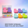 KEDİ FİGÜRÜ YAPIŞKANLI POST-İT 6 LI SET PK:20 Lİ