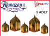 MASA ÜSTÜ DEKOR RAMAZAN TEMALI GOLD 5 ADET