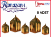 MASA ÜSTÜ DEKOR RAMAZAN TEMALI GOLD 5 ADET