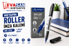 METAPİN ME-200 ROLLER İMZA KALEMİ 1.0mm MAVİ PK:12 Lİ 