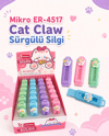 MİKRO ER-4517 CAT CLAW SÜRGÜLÜ SİLGİ PK:24 LÜ 
