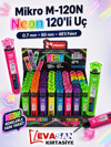 MİKRO M-120N NEON 120 Lİ UÇ 0.7 UÇ 60 MM 48 Lİ STAND 