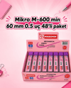 MİKRO M-600 MİN 60 MM KISA 0.5 48 Lİ PK. *2880