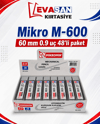 MİKRO M-600 MİN 60 MM KISA 0.9 48 Lİ PK. *2880