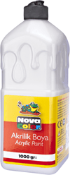 NOVA COLOR AKRİLİK  BOYA 1 KG BEYAZ