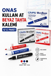 ONAS NS-603 BEYAZ TAHTA KALEMİ KIRMIZI PK:12 Lİ 