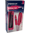 PENSAN 2280 GLİTTER KIRMIZI SİMLİ JEL KALEM 2280