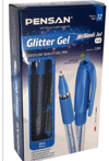 PENSAN 2280 GLİTTER MAVİ SİMLİ JEL KALEM 2280