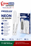PENSAN 2290 NEON JEL BEYAZ KALEM 12 Lİ