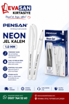 PENSAN 2290 NEON JEL BEYAZ KALEM 12 Lİ