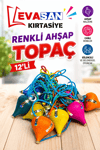 RENKLİ AHŞAP TOPAÇ 12 Lİ