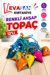 RENKLİ AHŞAP TOPAÇ 12 Lİ