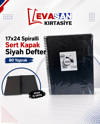 SİYAH DEFTER 17X24 SPR. SERT KAP. 80 YAPRAK *30