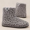 RIVA Shoes Erkek Gri Çapa Desenli Peluş Ev Botu Yumuşak Astarlı Kışlık Panduf Ev Botu