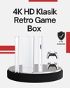 2 Kollu Kablosuz 4K TV Uyumlu Klasik Oyun Konsolu