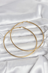 316L Çelik Gold Renk 80 mm Kadın Halka Küpe