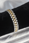 316L Çelik Gold ve Gümüş Renk 12 mm Kalınlık Erkek Bileklik