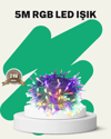 50’li LED Şeffaf Kablolu 5 m Aydınlatma Işık Süsleme Led