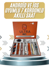 7 Kordonlu Akıllı Saat Plastik Kordon Hasır Kordon Çelik Kordon