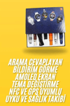 7 Kordonlu Akıllı Saat Siyah Kasa Dokunmatik Ekran Uyku ve Sağlık Takibi