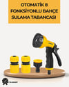 8 Modlu Bahçe Sulama Tabancası Seti Bitki Çiçek Araç Temizleme
