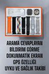 Akıllı Saat 7 Kordonlu Metal,Plastik Ve Hasır Kordon Seçeneği