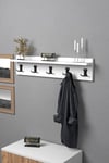 Askılık Duvar Elbise Askılığı Portmanto 80 Cm Beyaz Düz