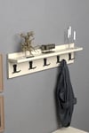 Askılık Duvar Elbise Askılığı Portmanto 80 Cm Krem Düz