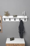 Askılık Duvar Elbise Askılığı Portmanto 80 Cm Beyaz Düz