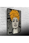 Aura Sarı Siyah Canvas Tablo (50x70)