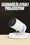 Ayaklı Projeksiyon Taşınabilir Mini Projektör Sinema Projektörü Android