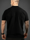 Baskılı Oversize Bisiklet Yaka T-shirt - Siyah