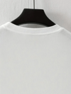 Baskılı Oversize Bisiklet Yaka T-shirt - Beyaz