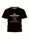 Baskılı Oversize Bisiklet Yaka T-shirt - Siyah