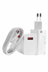 Beyaz Ultra Plus Hızlı Şarj Seti Şarj Adaptörü ve Kablosu 67W