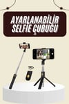 Cep Telefonu Tripod Standı Manyetik Selfie Sopa Bluetooth Uzaktan Kumandalı