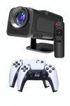 Çift Kollu Game Box Projeksiyon Cihazı Kumandalı Android Tv Dahili Hoparlör