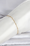 CM 14K Gold Renk Ezme Burgu Zincir Model Kadın Bileklik