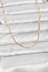 CM 14K Gold Renk İnce Kare Zincirli Model 60 cm Kadın Kolye