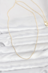 CM 14K Gold Renk İnce Top Zincirli 60 cm Kadın Kolye
