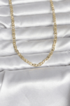 CM 14K Gold Renk Lazer Kesim Zincirli Model 60 cm Kadın Kolye