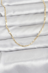 CM 14K Gold Renk Lazerli Zincir Model 60 cm Kadın Kolye