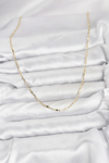 CM 14K Gold Renk Pirinç Ataç Zincir 60 cm Kadın Kolye
