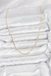 CM 14K Gold Renk Pirinç Lazer Model 60 cm Kadın Kolye