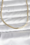 CM 14K Gold Renk Yassı Zincir Model 45 cm Kadın Kolye