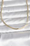CM 14K Gold Renk Yassı Zincir Model 45 cm Kadın Kolye
