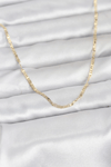 CM 14K Gold Renk Yassı Zincir Model 60 cm Kadın Kolye