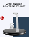 Çocuk Güvenliği İçin Cam Pencere Kilidi 3 Adet