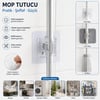 Çok Amaçlı Kıskaçlı Yapışkanlı Kablo ve Mop Tutucu